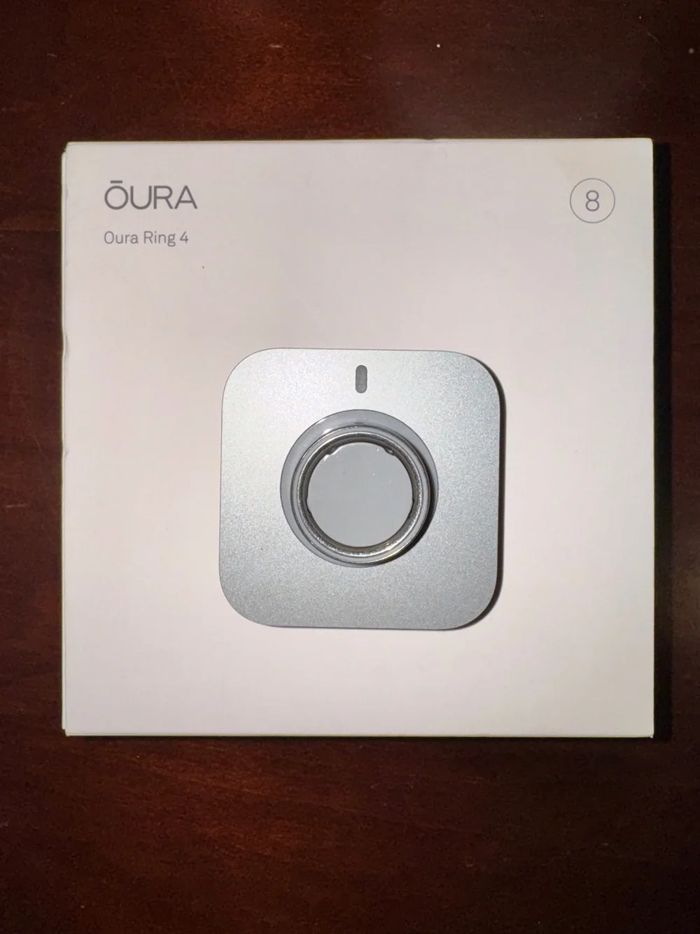 Oura Ring 4 Smart Ring - Silver Size 8